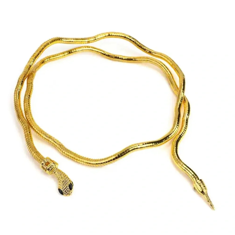 Serpenti Gold Magic Snake Cool Bendy Multilayer Necklace - Picture 3 of 17